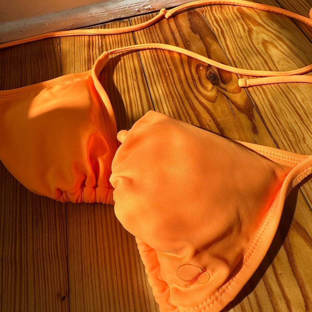Orange Bikini Top with Straps - Picture 7 of 7
